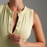 Form-Ribbed Button-Down Maxi Dress - Peppermint Tea