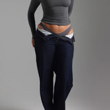 Refined Long Sleeve Turtleneck T-Shirt - Dark Stone Gray