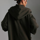 Cloud Oversized Hooded Cardigan - Charcoal
