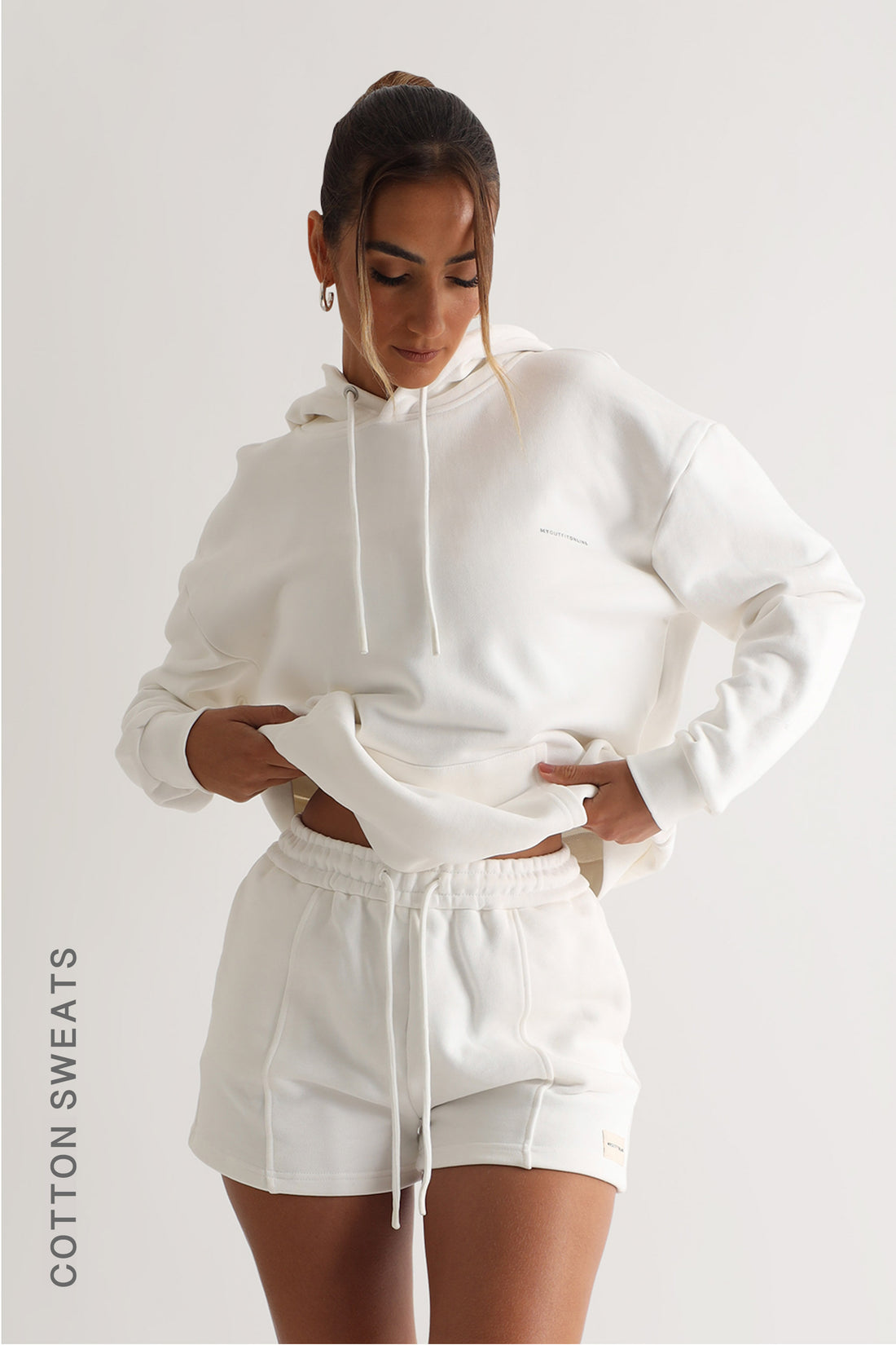 Relaxed Fit Hoodie - White