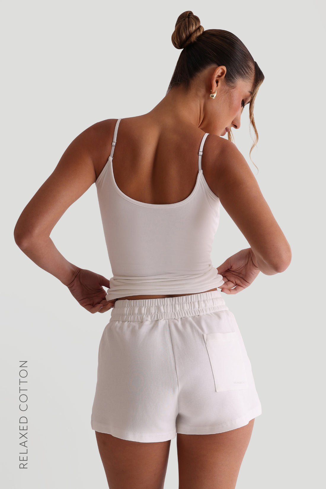 Short décontracté en coton 2 1/2" - Blanc