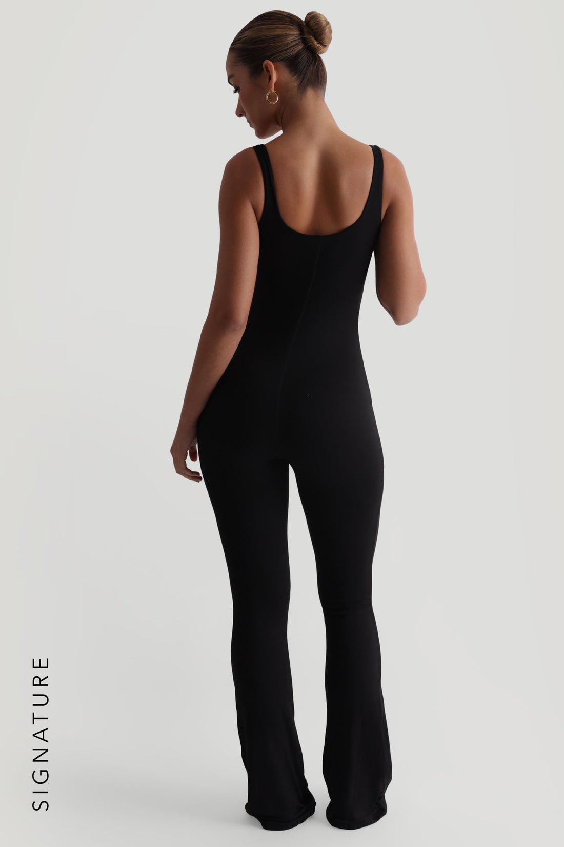 Second Skin Flared Jumpsuit - Black