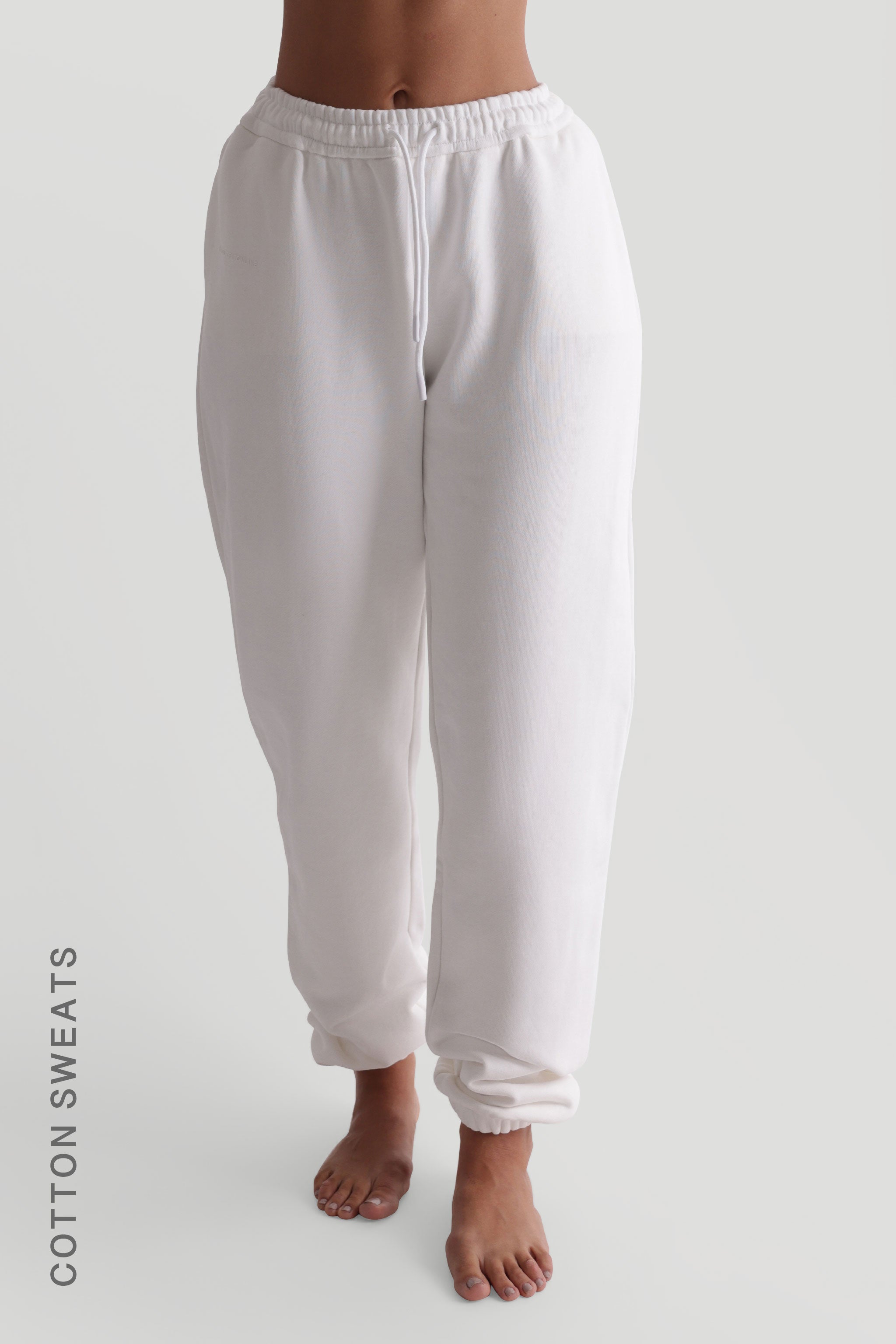 Jogger Fit Sweatpants White My Outfit Online