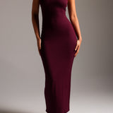Classic Tube Maxi Dress - Black Cherry