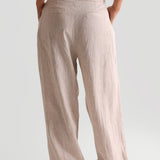 The Ivy Wide-Leg Linen Trousers - Sand