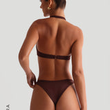 Halter Bikini Top - Morning Mocha
