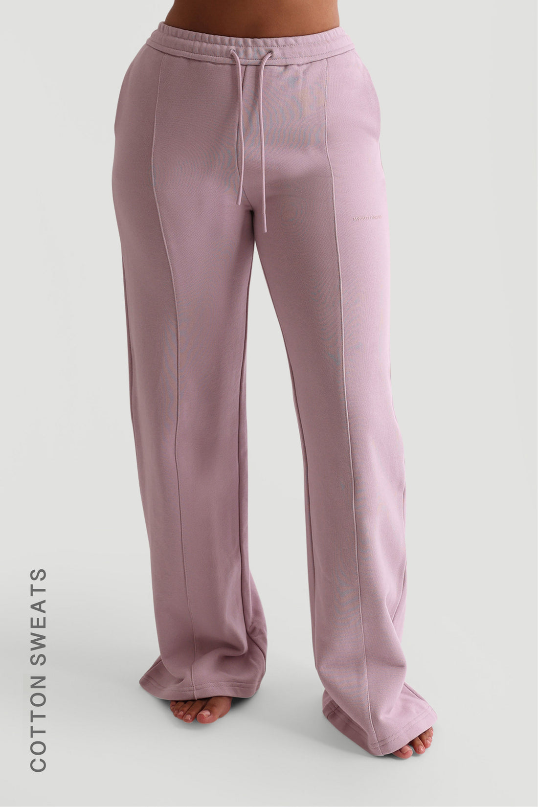 Structured Wide Leg Sweatpants - Lavender