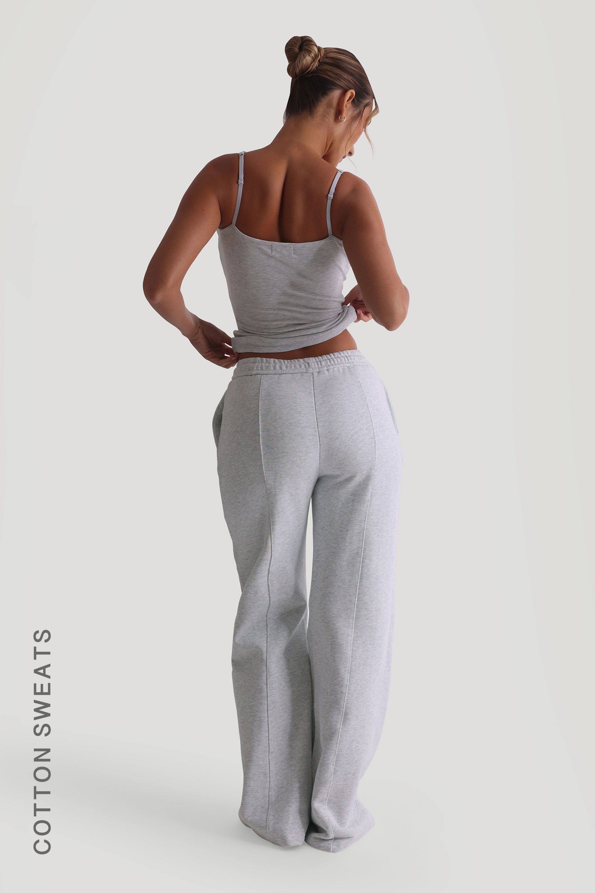 Structured Wide Leg Sweatpants - Light Heather Gray – My Structured Wide Leg Sweatpants - Light Heather Gray – My