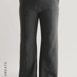 Structured Wide Leg Sweatpants - Midnight Gray