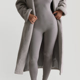 Sherpa Oversized Trench Coat - Moon