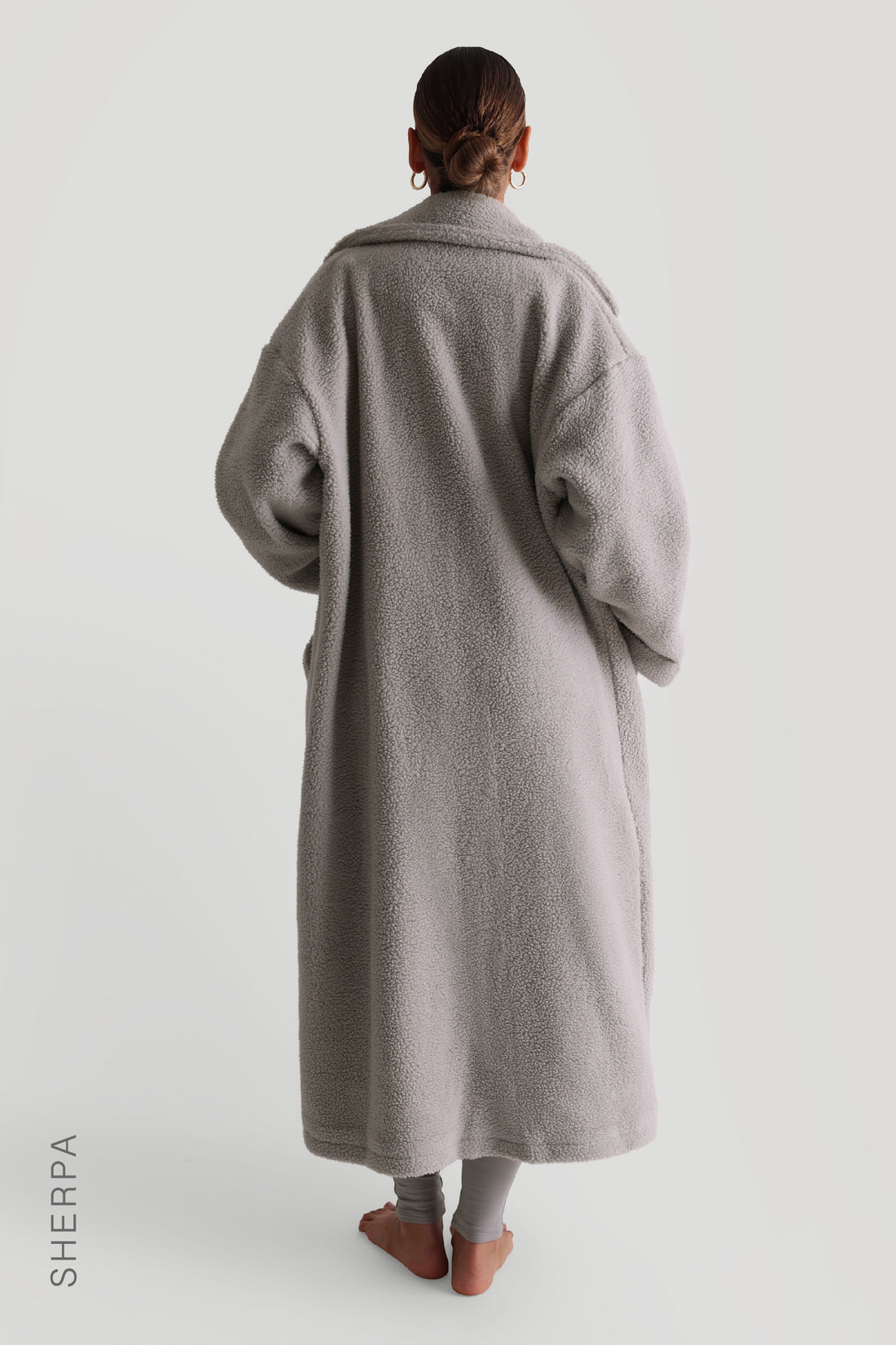 Sherpa Oversized Trench Coat - Moon