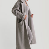 Sherpa Oversized Trench Coat - Moon