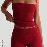 Form-Ribbed 3" Shorts - Pomegranate