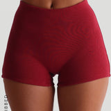 Form-Ribbed 3" Shorts - Pomegranate