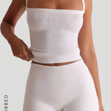 Form-Ribbed 3" Shorts - White