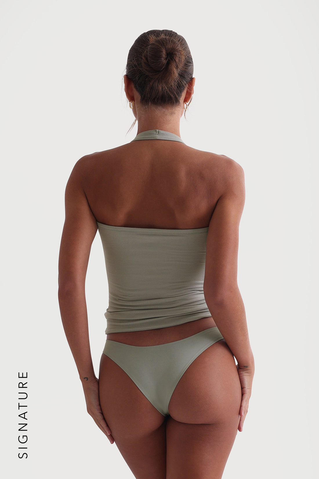 The Halter Full Length Top - Sage