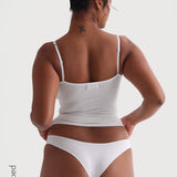 Slip-On Micro-Ribbed Cami - White