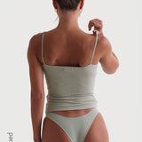 Slip-On Micro-Ribbed Cami - Sage
