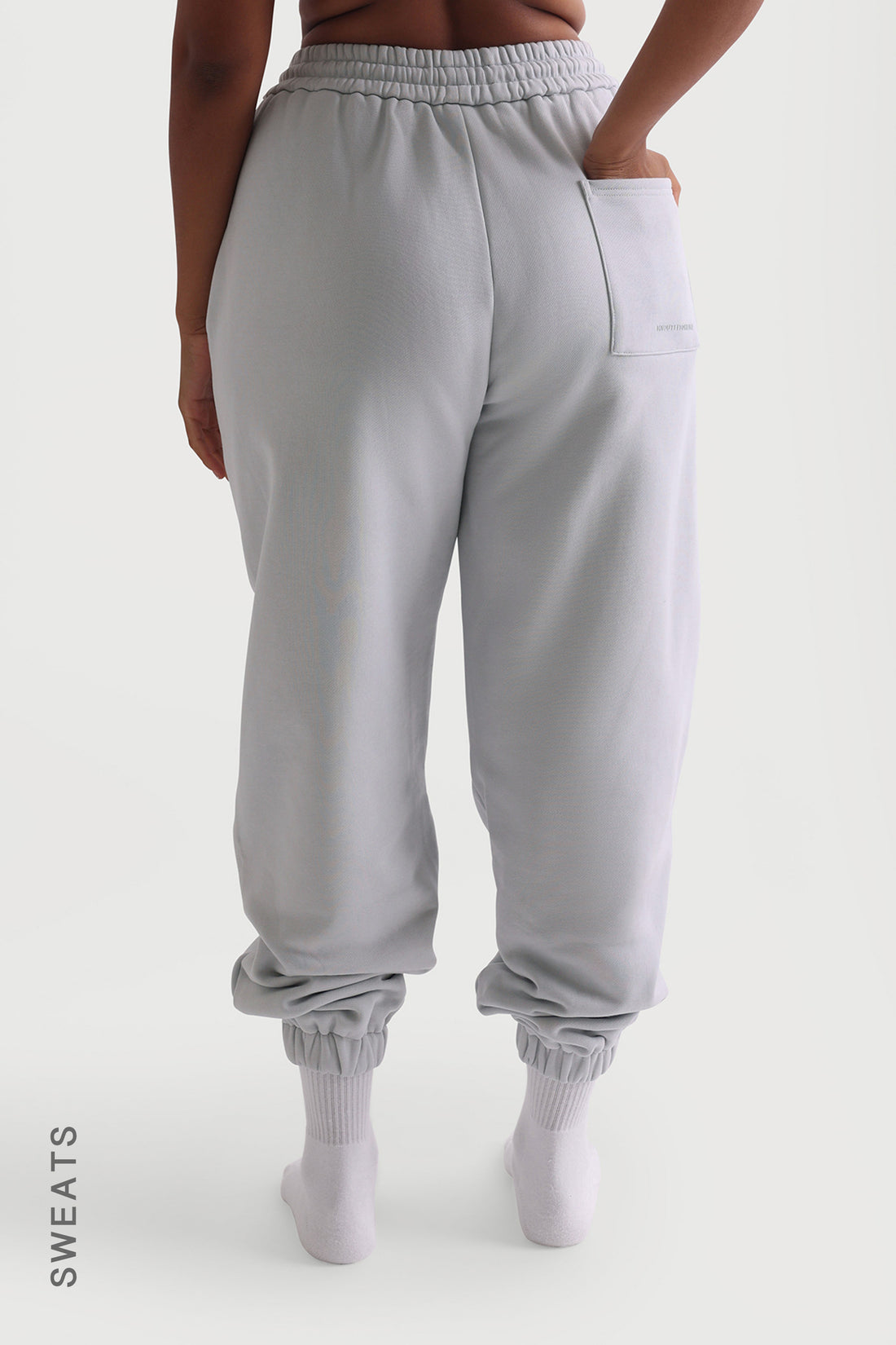 Baggy Fit Structured Sweatpants - Sky