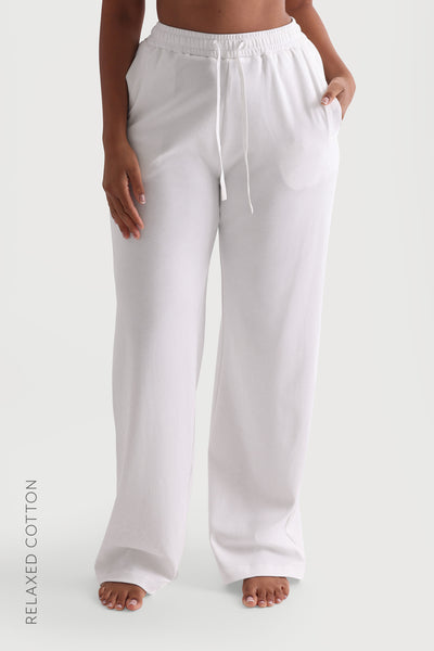 【INCHANT ME】121 Vintage Cotton Wide Pants Vintage Washing Wide Leg Denim Pants CN14 - Korean Women's