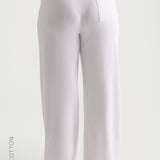 Relaxed Cotton Pants - White