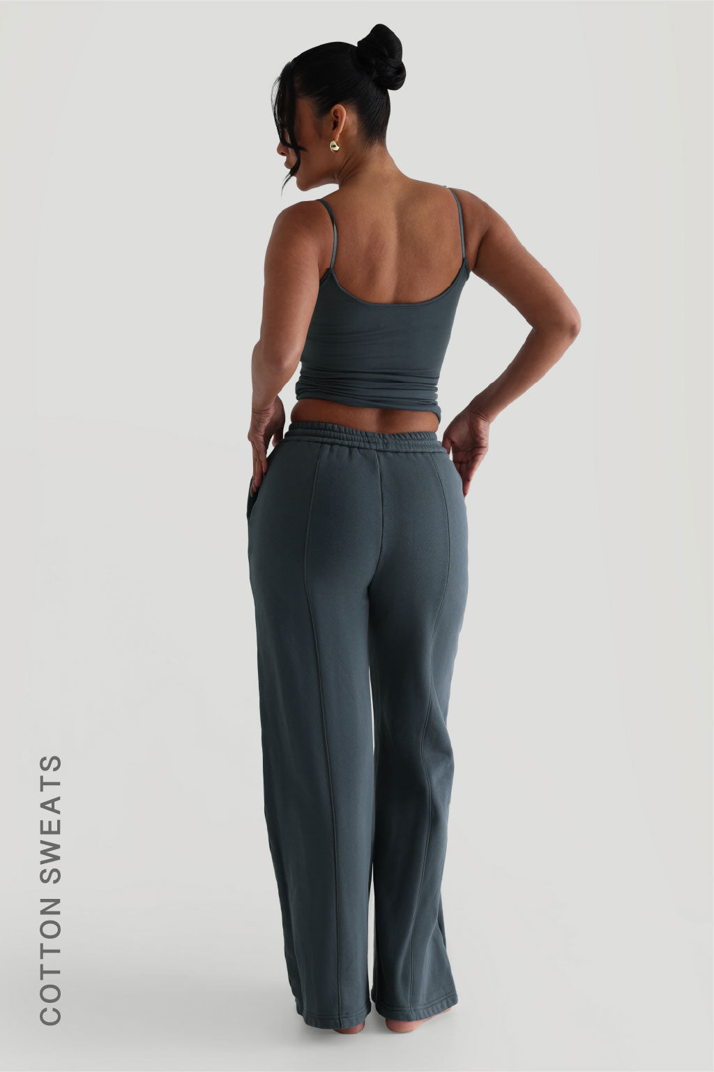 Structured Wide Leg Sweatpants - Serene