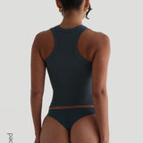 T-Shape Micro-Ribbed Tank Top - Serene