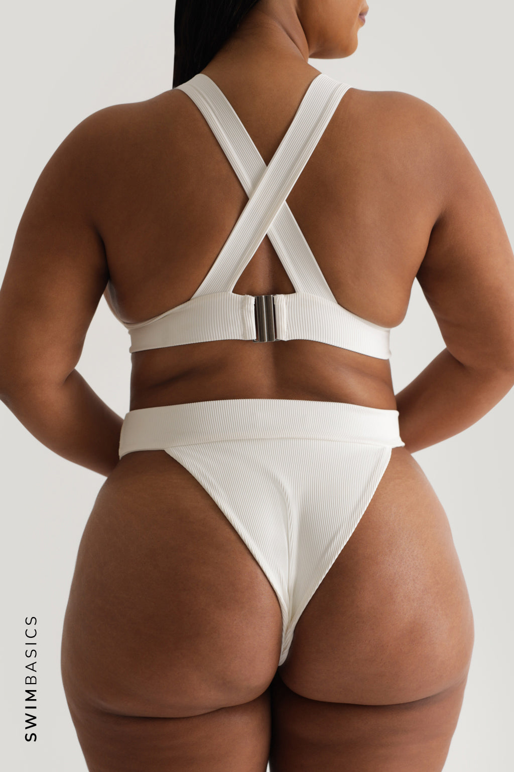 Elements Textured Bikini Bottoms - White