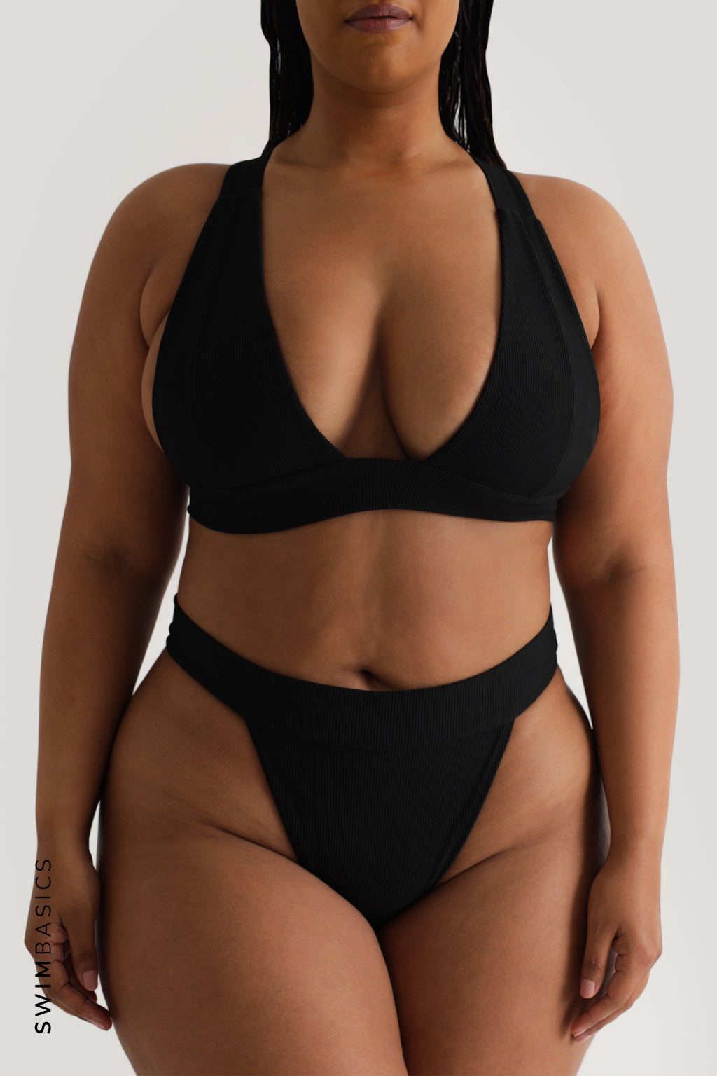 Elements Textured Bikini Bottoms - Black