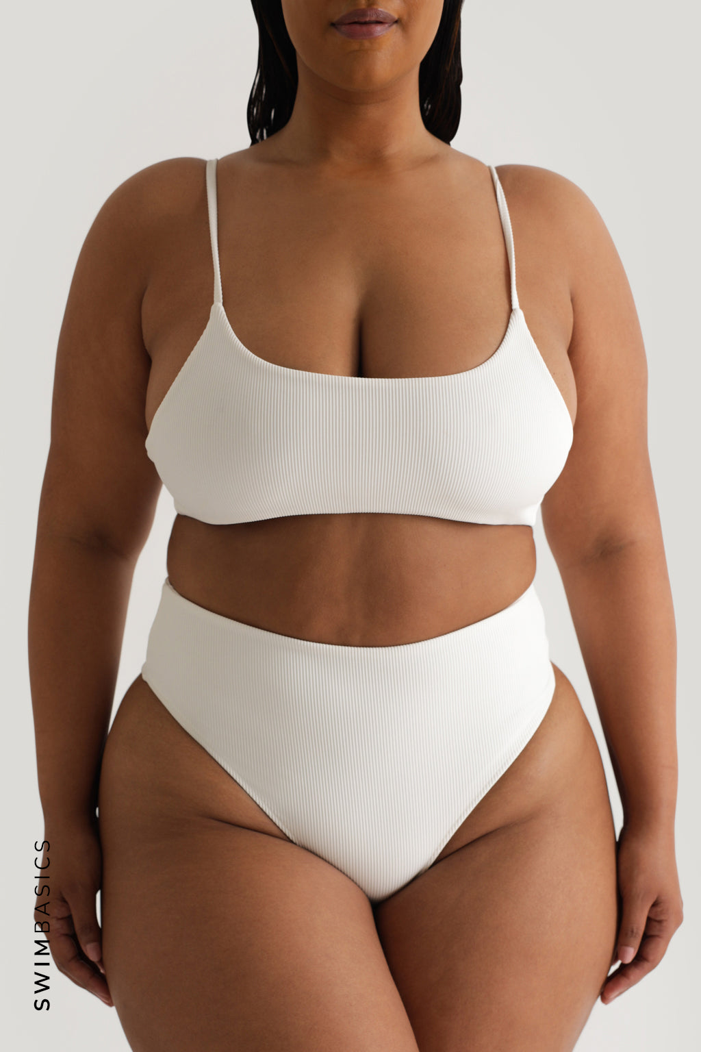 Primary Textured Bikini Top - White