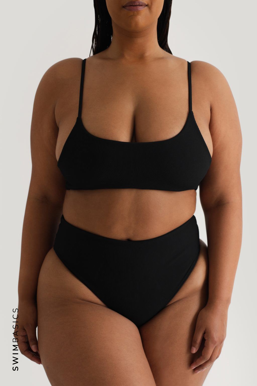 Primary Textured Bikini Top - Black