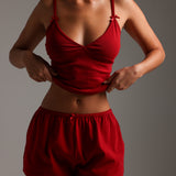 Air-Sleep Lounge Shorts - Cranberry