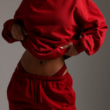 Classic Cotton Crewneck - Cranberry