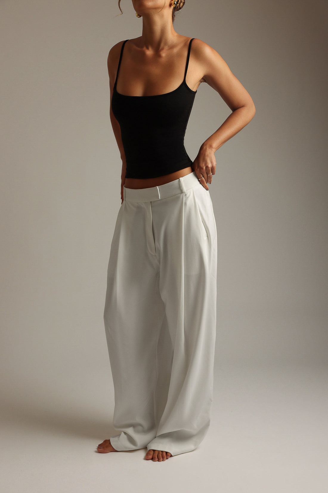 The Ivy Wide-Leg Trousers - White