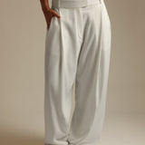 The Ivy Wide-Leg Trousers - White