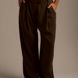 The Ivy Wide-Leg Trousers - Brown
