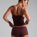 Demi Micro-Ribbed Cami - Black Cherry