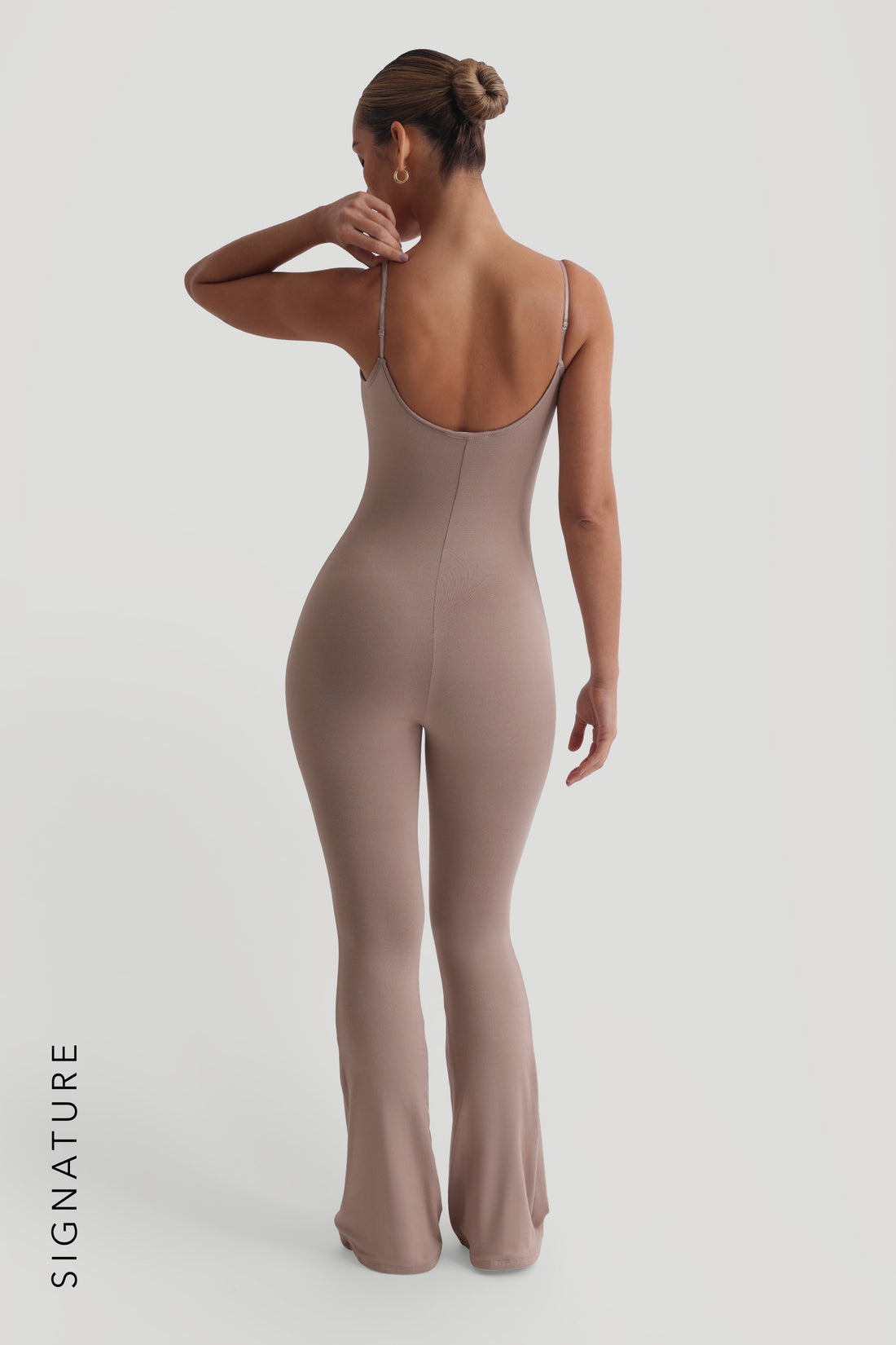 Prime Cami Flared Jumpsuit - Warm Mocha