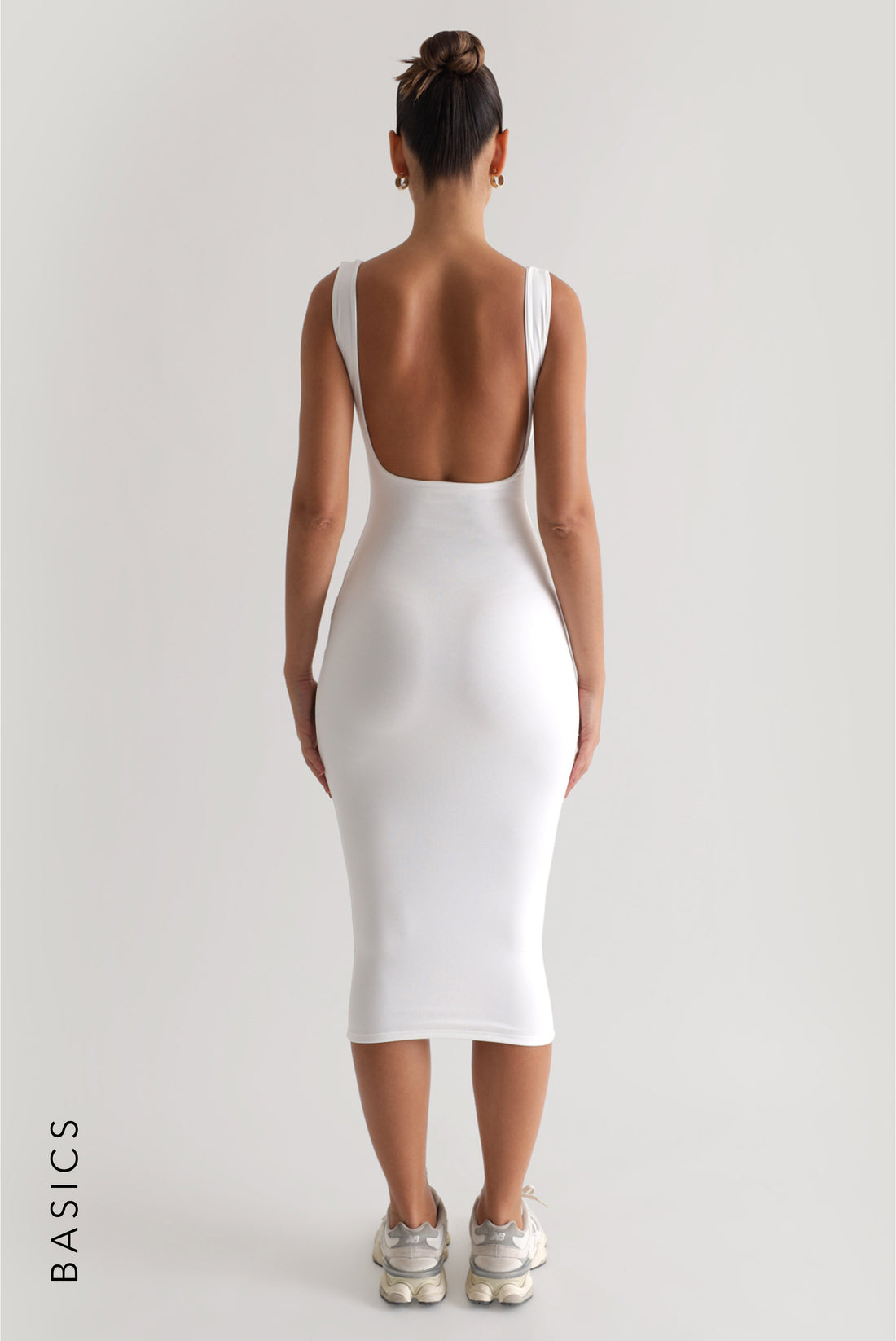 Low Back Midi Dress - White