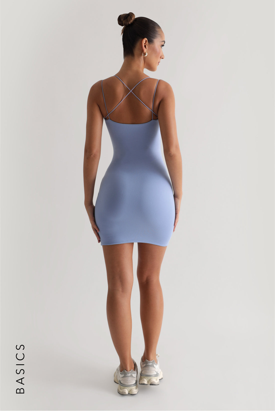 String Crossback Mini Dress -  Periwinkle