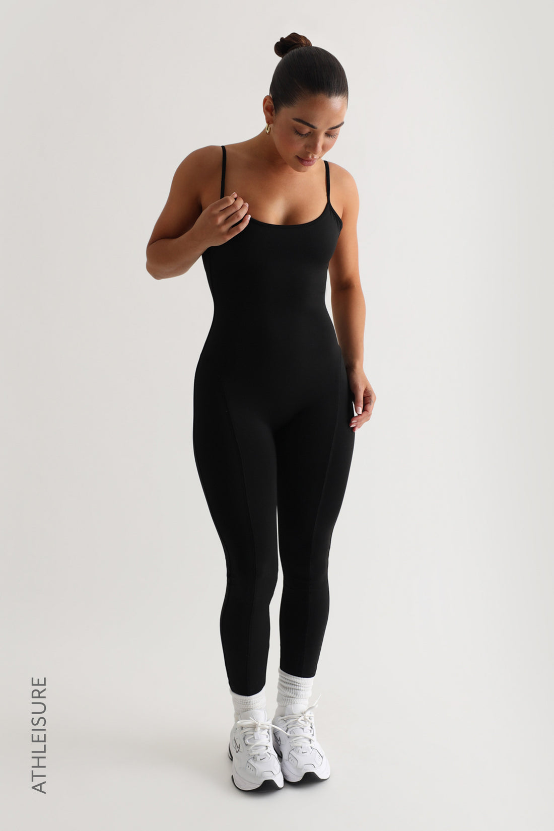 Open Back Athleisure Jumpsuit - Black – My Outfit Online