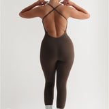 Katy Ribbed Jumpsuit - Brown