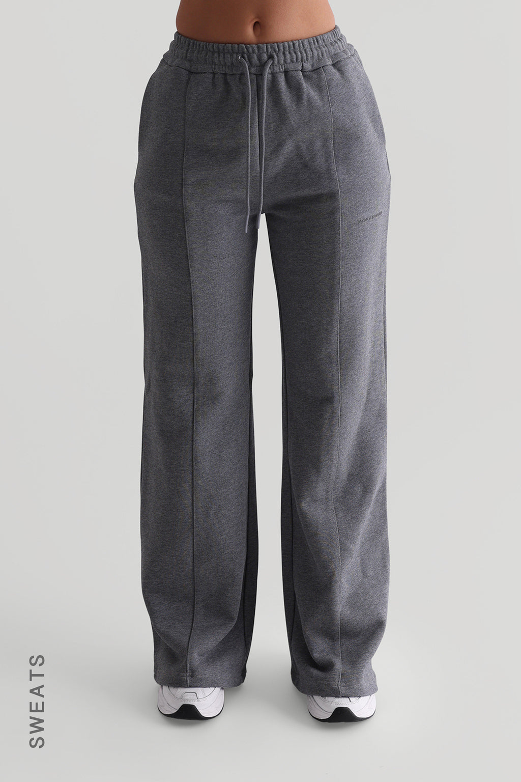 Structured Wide Leg Sweatpants - Dark Stone Gray – My Outfit Online