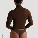 Refined Long Sleeve Turtleneck T-Shirt - Cocoa