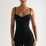 Back For More Ribbed Romper - Black