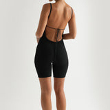 Back For More Ribbed Romper - Black