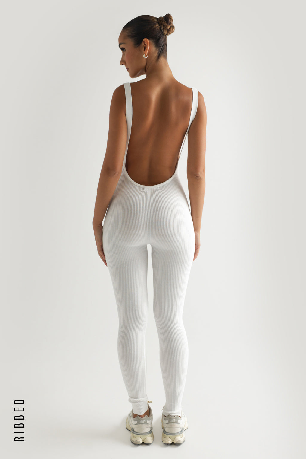 Devoted Ribbed Jumpsuit - White – My Outfit Online