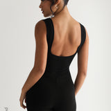 Fundamental Micro-Ribbed Romper - Black