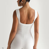 Fundamental Micro-Ribbed Romper - White
