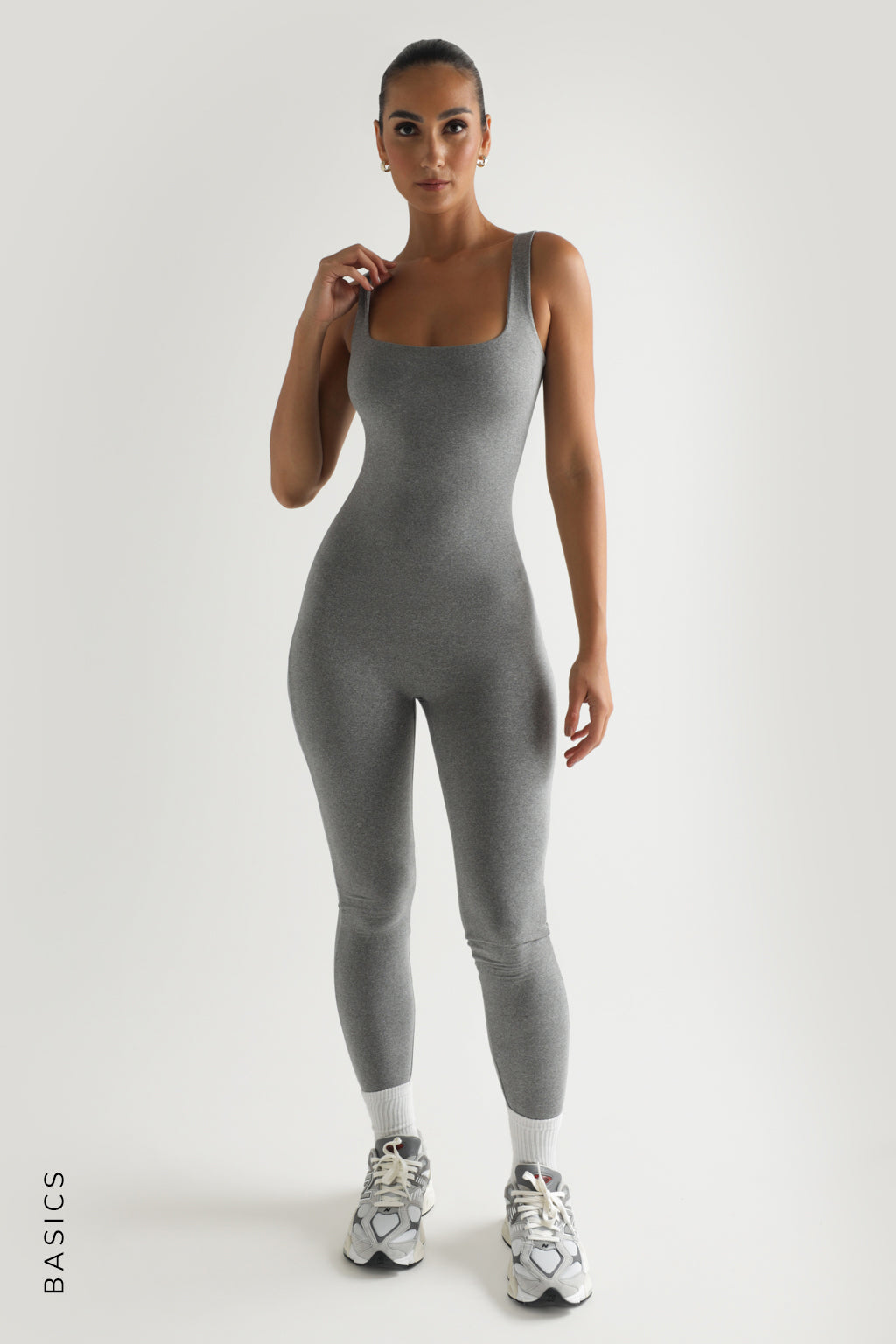 Second Skin Jumpsuit - Stone Gray